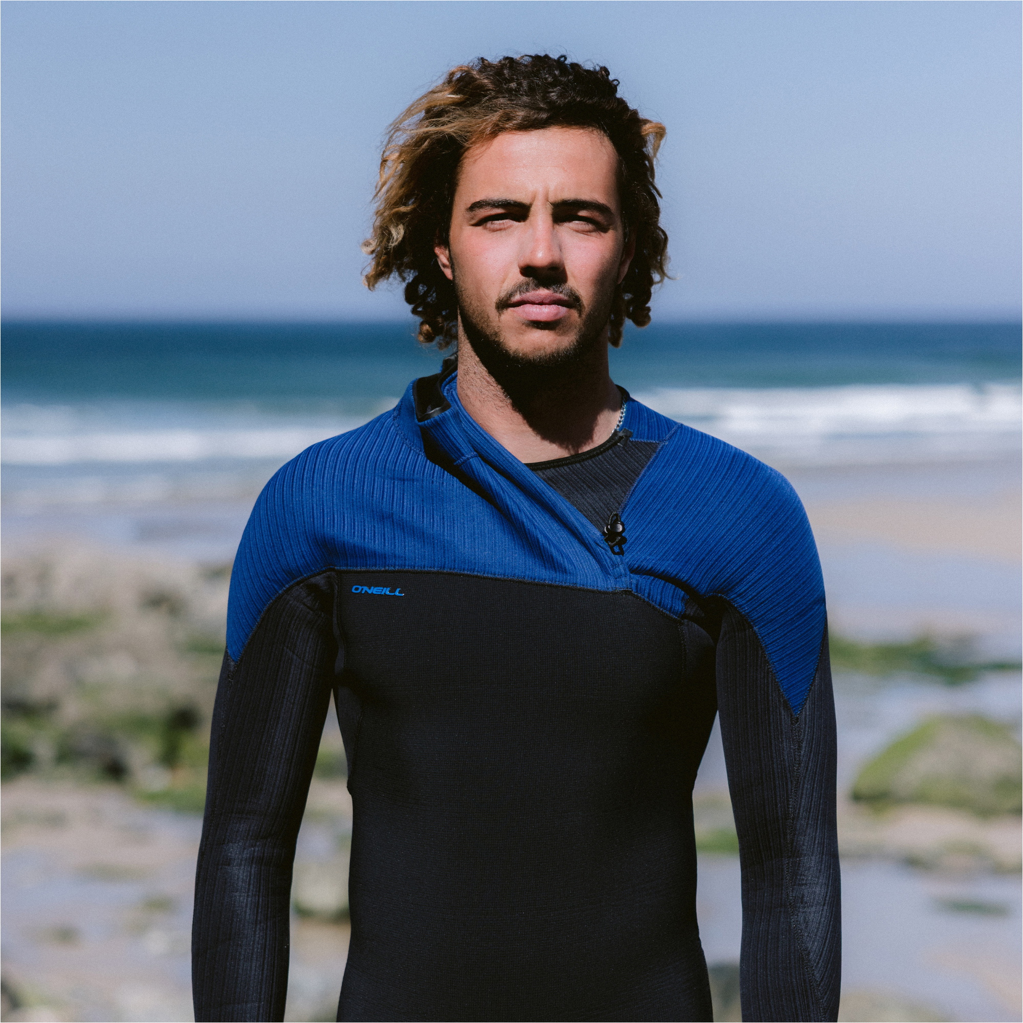 2025 O'Neill Mens Hyperfreak Comp 4/3mm Zipless Wetsuit 4971 - Black / Twilight Blue